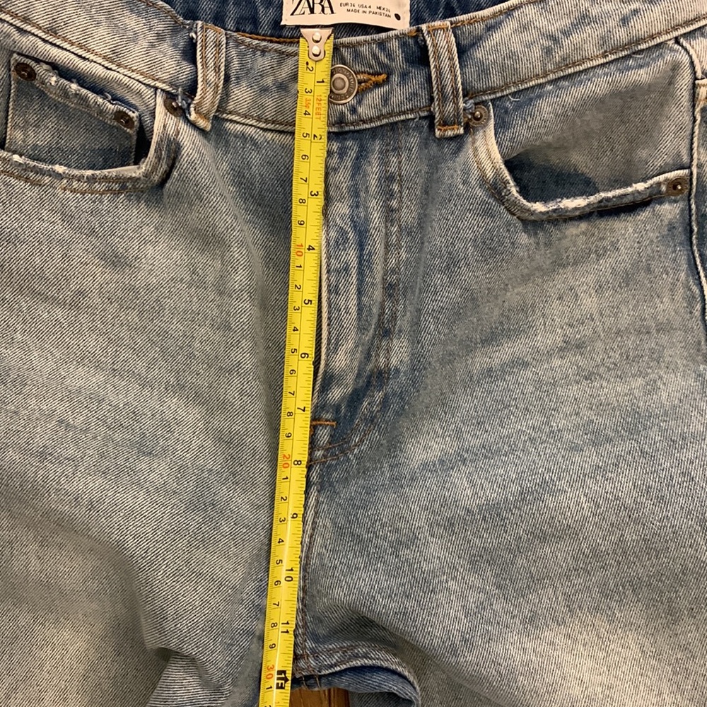 Wide Leg High Rise Zara Denim Jeans Size 26 - Picture 7 of 7